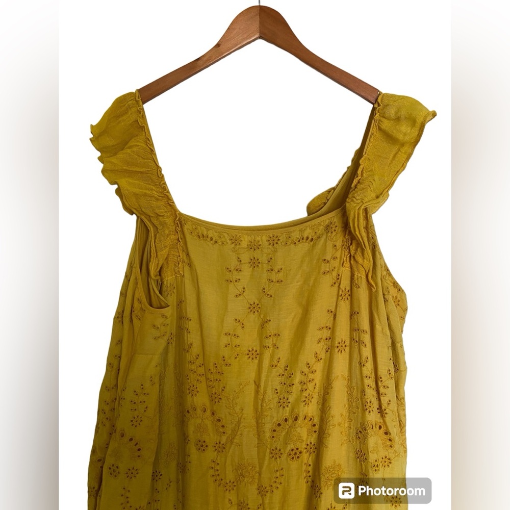 Mustard color maxi dress from anthropology size 24 - Picture 2 of 6